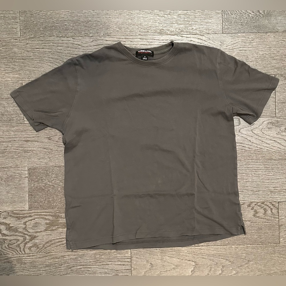 Kirkland Signature 100% Cotton Green Crew Neck Short Sleeve Top Size M